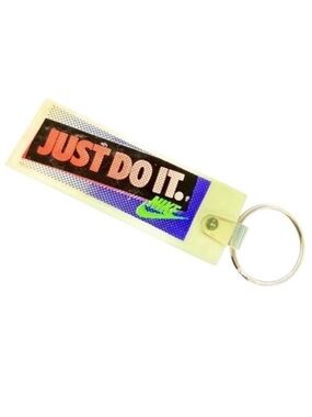 Vintage Nike Just Do It Keychain 90s Y2K Double Sided Promo Gorpcore Streetwear